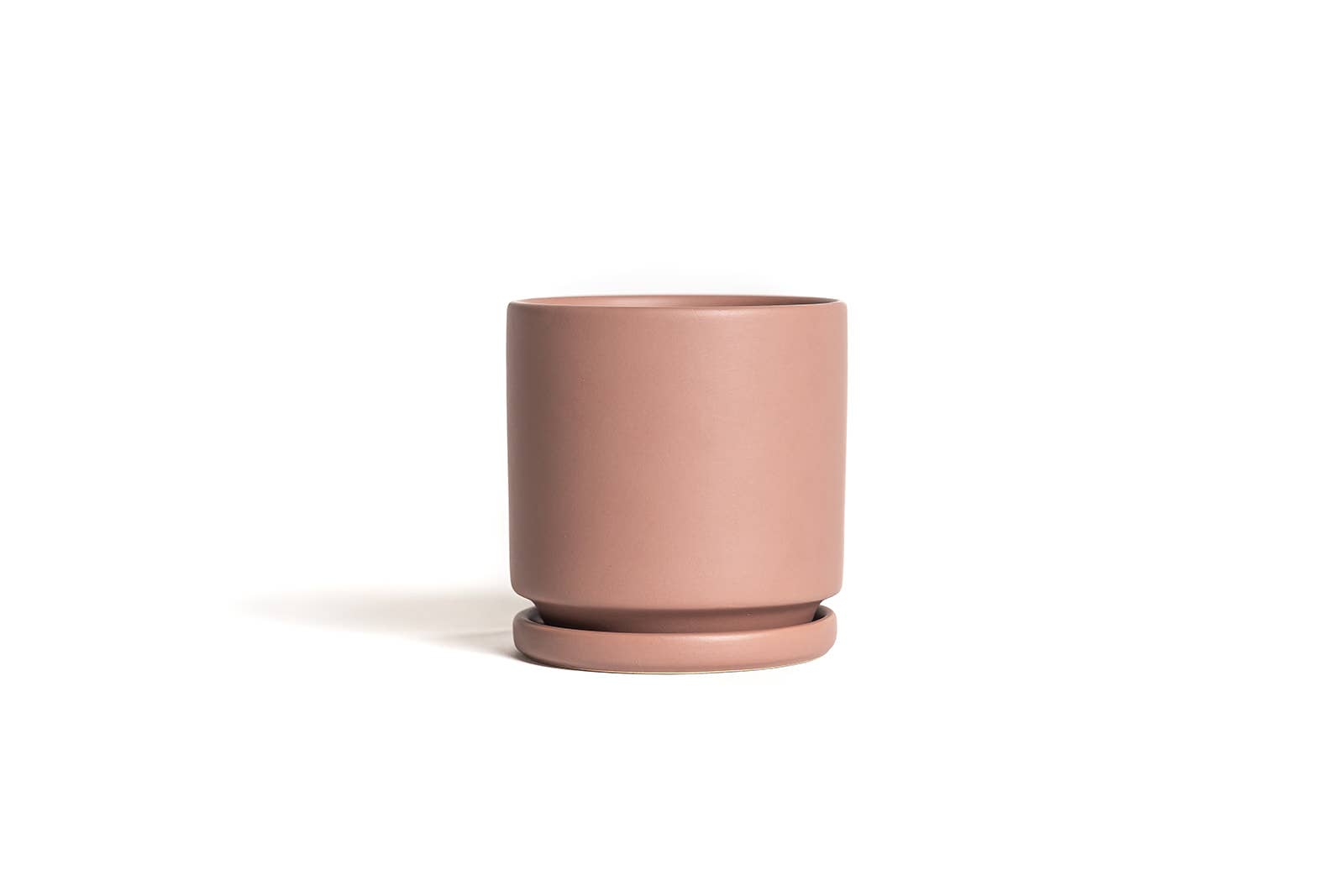 Momma Pots - 6.5" Gemstone Cylinder Pots with Water Saucers: Granite