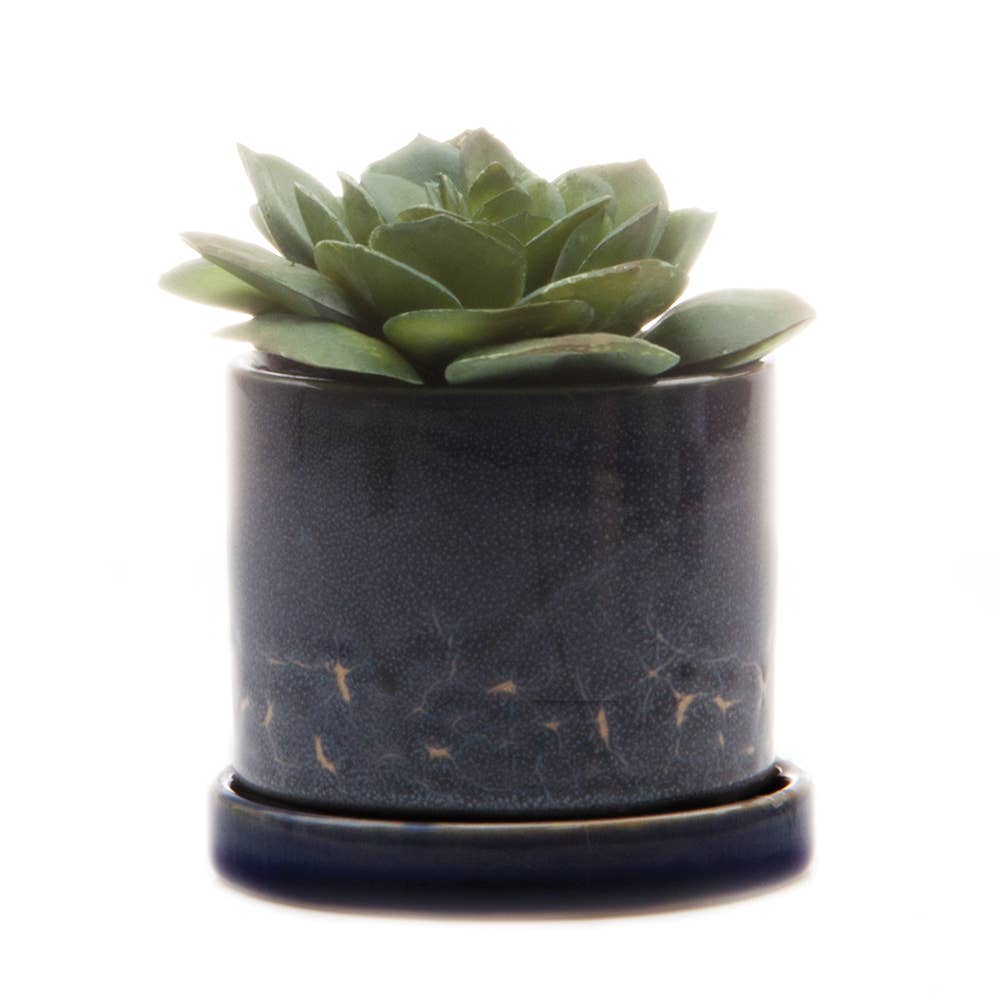 Chive - Minute Ceramic Plant Pots Indoor: Green Blue / 3"