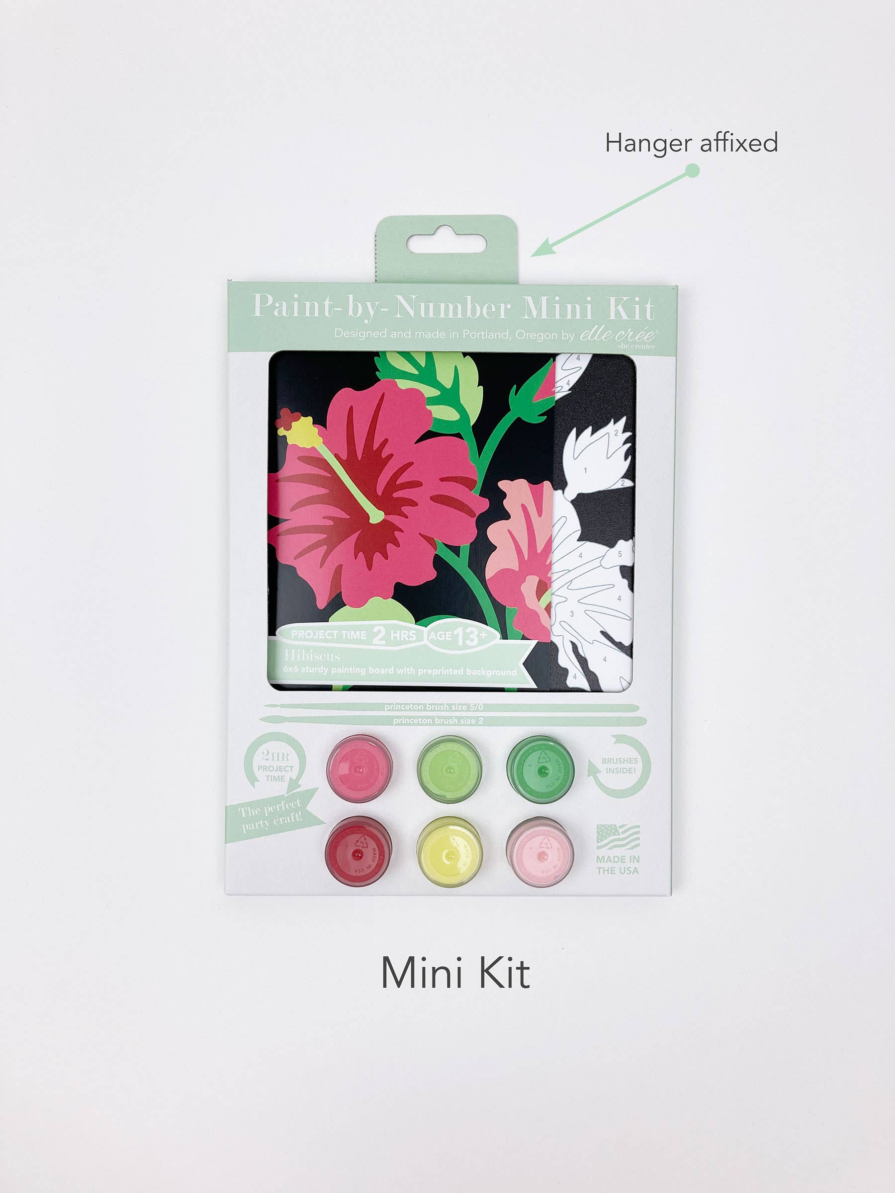 Elle Crée (She Creates) - Monstera Leaves MINI Paint-by-Number Kit