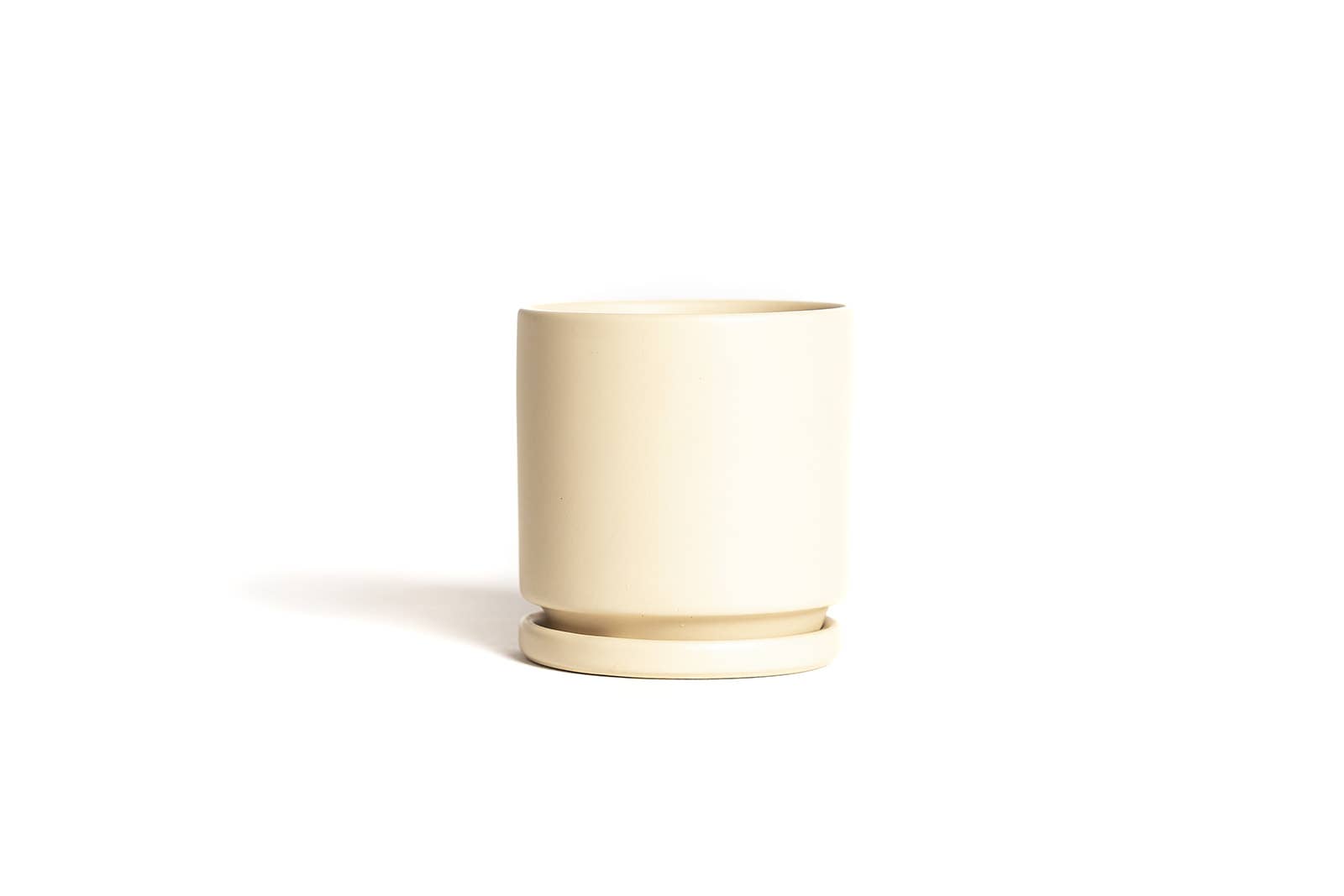 Momma Pots - 6.5" Gemstone Cylinder Pots with Water Saucers: Granite