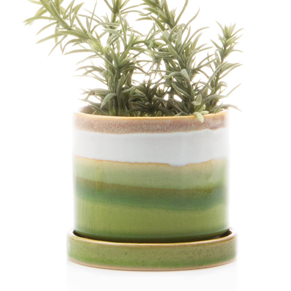 Chive - Minute Ceramic Plant Pots Indoor: Bronze Speckles / 5"