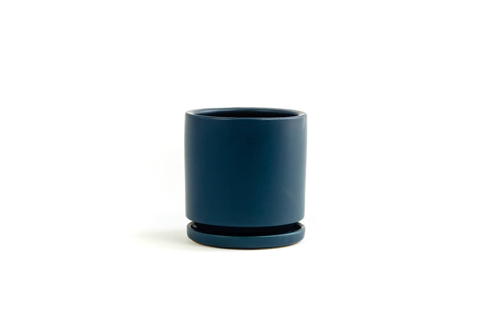 Momma Pots - 6.5" Gemstone Cylinder Pots with Water Saucers: Granite