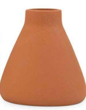 Clay Table Vase - Brown Terra Cotta