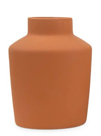 Clay Table Vase - Brown Terra Cotta