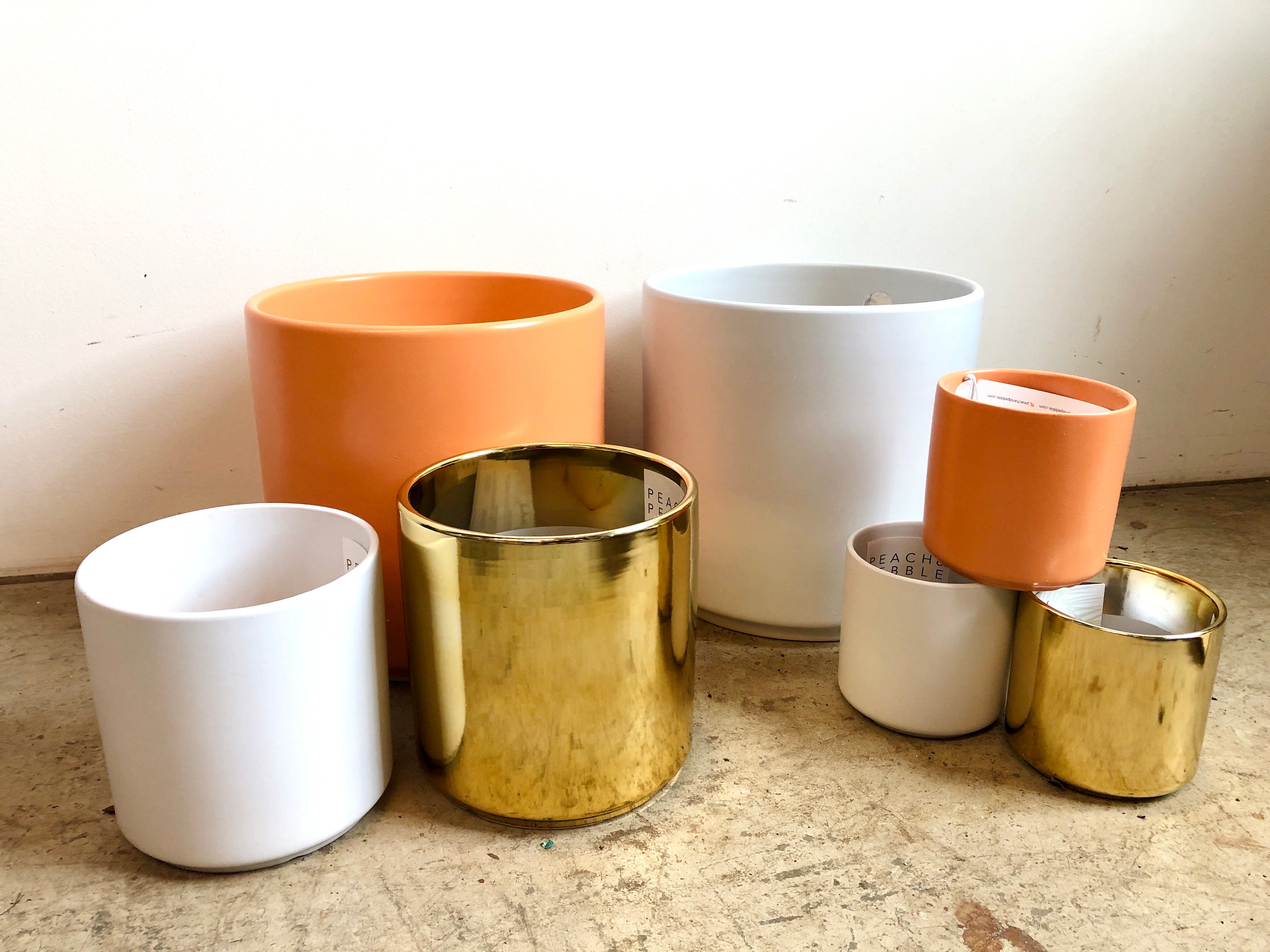 Ceramic Planters Pots, Ceramic Pots for Plants - Peach & Pebble